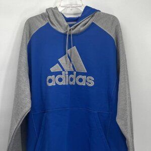 Adidas Men's Blue/Gray Hoodie Sz 2XL